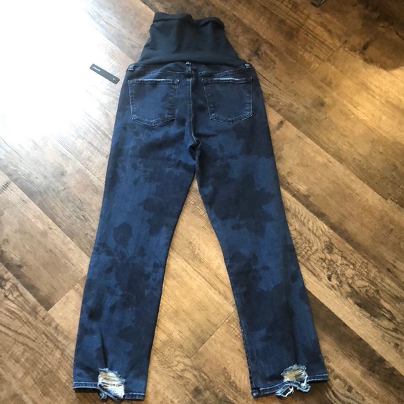 NWT! J Brand Selena floral pattern distressed maternity crop jeans - Picture 3 of 10